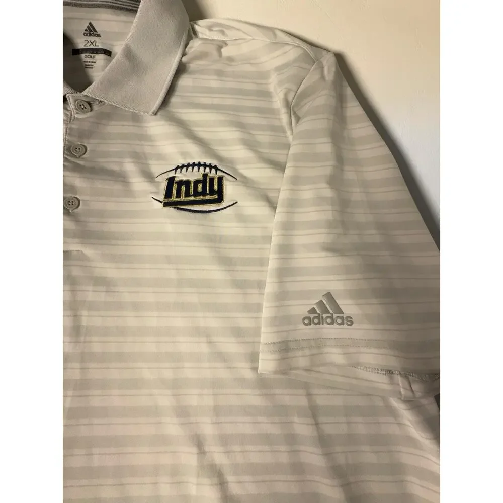 Adidas Golf Polo XXL Striped Indy Football